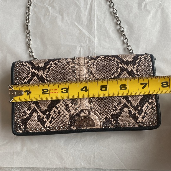 Brighton Pretty Tough "Rockmore" Python Leather Cross-Body Wallet - Picture 15 of 15
